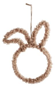 EASTER Dekoračný zajac plyšový 22 cm - hnedá