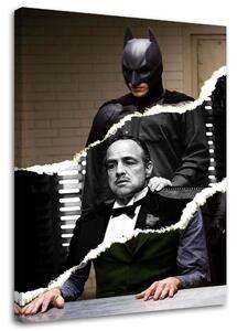Obraz na plátne Koláž Batman a Krstný otec - Norrobey Rozmery: 40 x 60 cm
