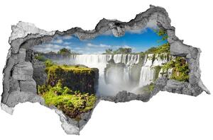 Diera 3D v stene nálepka Vodopád argentína nd-b-43312221