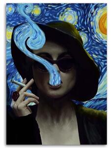 Obraz na plátne Žena v modrom portréte - Norrobey Rozmery: 40 x 60 cm