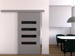 Posuvné interiérové dvere BARRET 6 - 106 cm, šedé