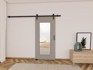 Posuvné dvere so zrkadlom BUSHLAND 9 - 76 cm, šedé