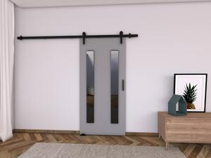Posuvné dvere BUSHLAND 8 - 76 cm, šedé