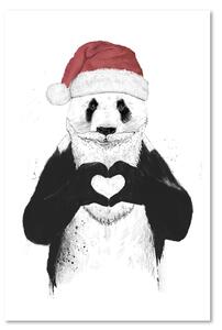 Obraz na plátne Panda v Santovom oblečení - Rykker Rozmery: 40 x 60 cm