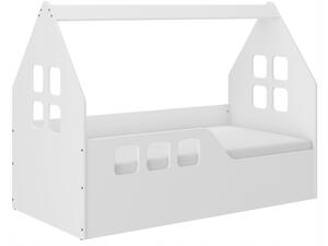 Detská posteľ domček 160 x 80 cm biela ľavá Biela