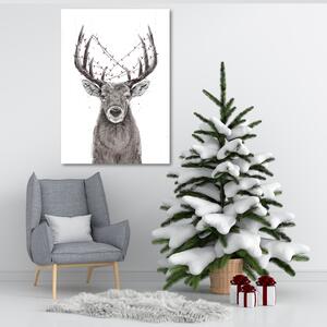 Obraz na plátne Jeleň s vianočnými svetlami - Rykker Rozmery: 40 x 60 cm