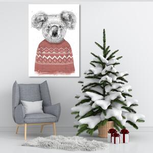 Obraz na plátne Medveď koala vo vianočnom svetri - Rykker Rozmery: 40 x 60 cm