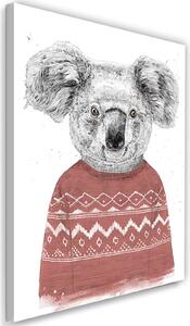 Obraz na plátne Medveď koala vo vianočnom svetri - Rykker Rozmery: 40 x 60 cm