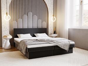Čalúnená posteľ 160x200 AVRIL 2 s úložným priestorom - čierna
