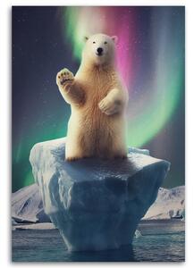 Obraz na plátne Šťastný ľadový medveď - Patryk Andrzejewski Rozmery: 40 x 60 cm