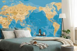 Samolepiaca tapeta mapa sveta v zaujímavom prevedení