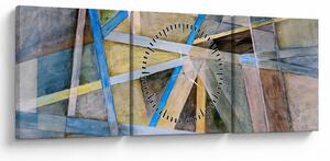 Obraz - Abstrakcia (s hodinami) (90x30 cm)