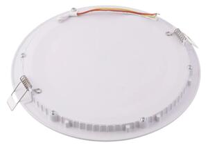 Biely vstavaný LED panel guľatý 225mm 18W 24V CCT