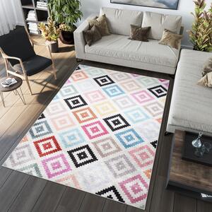 Trendový koberec s farebným geometrickým vzorom Šírka: 80 cm | Dĺžka: 150 cm