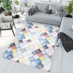 Farebný trendový koberec s geometrickým vzorom Šírka: 140 cm | Dĺžka: 200 cm
