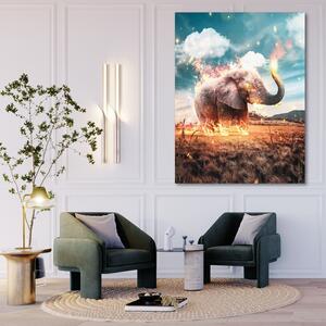 Obraz na plátne Slon v plameňoch - Alex Griffith Rozmery: 40 x 60 cm