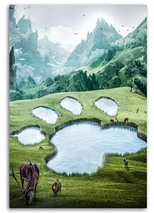 Obraz na plátne Zvieracie jazierko - Alex Griffith Rozmery: 40 x 60 cm