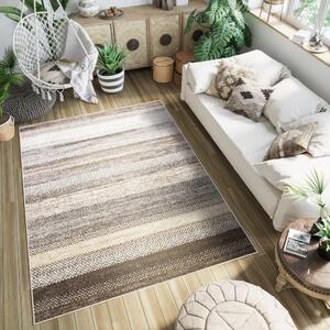 Moderný koberec s pruhmi v hnedých odtieňoch Šírka: 80 cm | Dĺžka: 150 cm