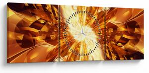 Obraz - Abstrakcia (s hodinami) (90x30 cm)