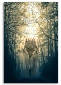 Obraz na plátne Prechádzka s vlkom - Alex Griffith Rozmery: 40 x 60 cm