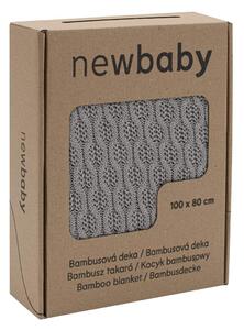 Bambusová pletená deka New Baby so vzorom 100x80 cm grey
