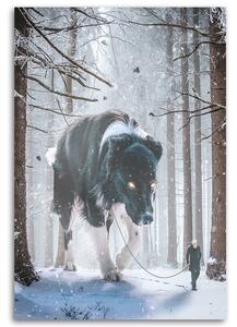 Obraz na plátne Obrovský pes v zimnom lese - Alex Griffith Rozmery: 40 x 60 cm