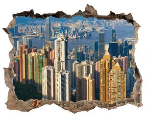 Fototapeta díra na zeď 3D Hong kong panoráma