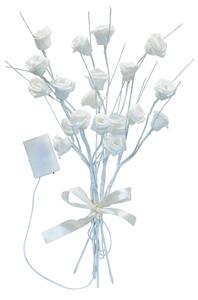 Light Zone LED svetelná dekorácia Svetelná zóna / kytica 20 púčikov ruží / biela