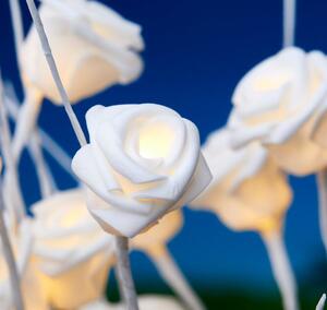 Light Zone LED svetelná dekorácia Svetelná zóna / kytica 20 púčikov ruží / biela