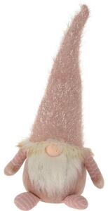 Vianočný škriatok s vysokou čiapkou Doras, 22 x 49 x 16 cm, ružová
