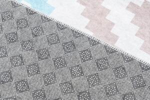 Trendový koberec s farebným geometrickým vzorom Biela Šírka: 80 cm | Dĺžka: 150 cm