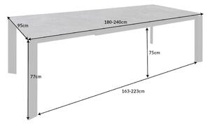 Rozťahovací jedálenský stôl Narissara X7 180-240 cm granit - vzor mramor