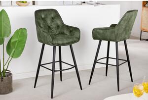 Barová stolička 41960 Milano Zamat Zelená-Komfort-nábytok