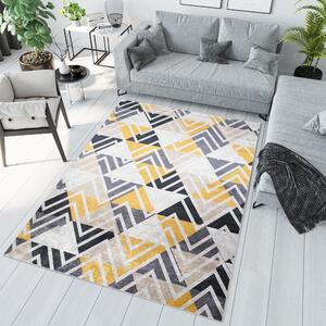 Výrazný trendový koberec s geometrickým vzorom Žltá Šírka: 80 cm | Dĺžka: 150 cm