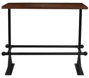 Barový stôl, recyklovaný masív, tmavohnedý 150x70x107 cm