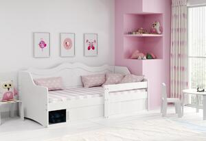 Detská posteľ JULIS, 80x160, biela/ružová