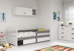 Detská posteľ CLASSIC, 80x160, biela/čierna