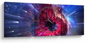 Obraz - Energia vesmíru (s hodinami) (90x30 cm)