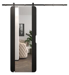 Posuvné dvere Ortiz II (čierna matná + čierna matná) (so zrkadlom) (P). Vlastná spoľahlivá doprava až k Vám domov. 1082917