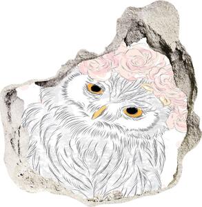 Nálepka fototapeta 3D na stenu Owl v veniec nd-p-104896782