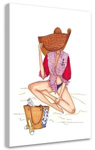 Obraz na plátne Relaxácia žien na pláži - Gisele Oliveira Fraga Baretta Rozmery: 40 x 60 cm