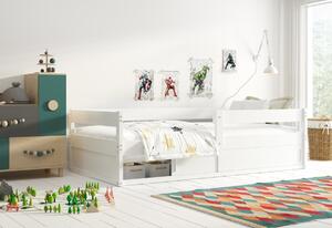 Detská posteľ HUGO, 80x160, borovica/biela