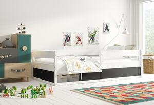 Detská posteľ HUGO, 80x160, grafit/čierna