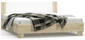 Manželská posteľ s roštom Mateo LB-160 160x200 cm - dub sonoma / biela