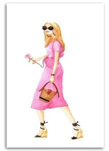 Obraz na plátne Ružová elegancia - Gisele Oliveira Fraga Baretta Rozmery: 40 x 60 cm