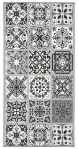 Protišmykový koberec / behúň Patchwork sivý