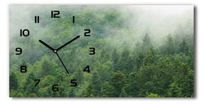 Vodorovné Sklenené hodiny na stenu tiché Tajuplný les