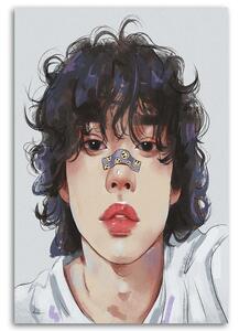 Obraz na plátne Chlapec s náplasťou na nose - Vivian Lihonde Rozmery: 40 x 60 cm