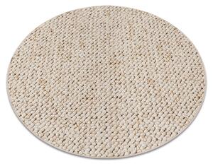 Šnúrkový okrúhly koberec CASABLANCA krémový