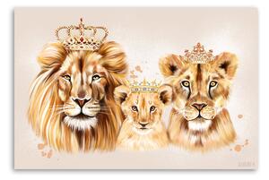 Obraz na plátne Kráľovská levia rodina - Svetlana Gracheva Rozmery: 60 x 40 cm